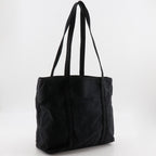 Prada Logo Embroidery Nylon Black Tote — view 3
