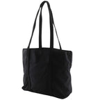 Prada Logo Embroidery Nylon Black Tote — view 2