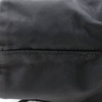 Prada Logo Embroidery Nylon Black Tote — view 8