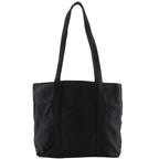 Prada Logo Embroidery Nylon Black Tote