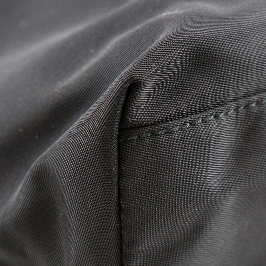 Prada Logo Embroidery Nylon Black Tote — view 4