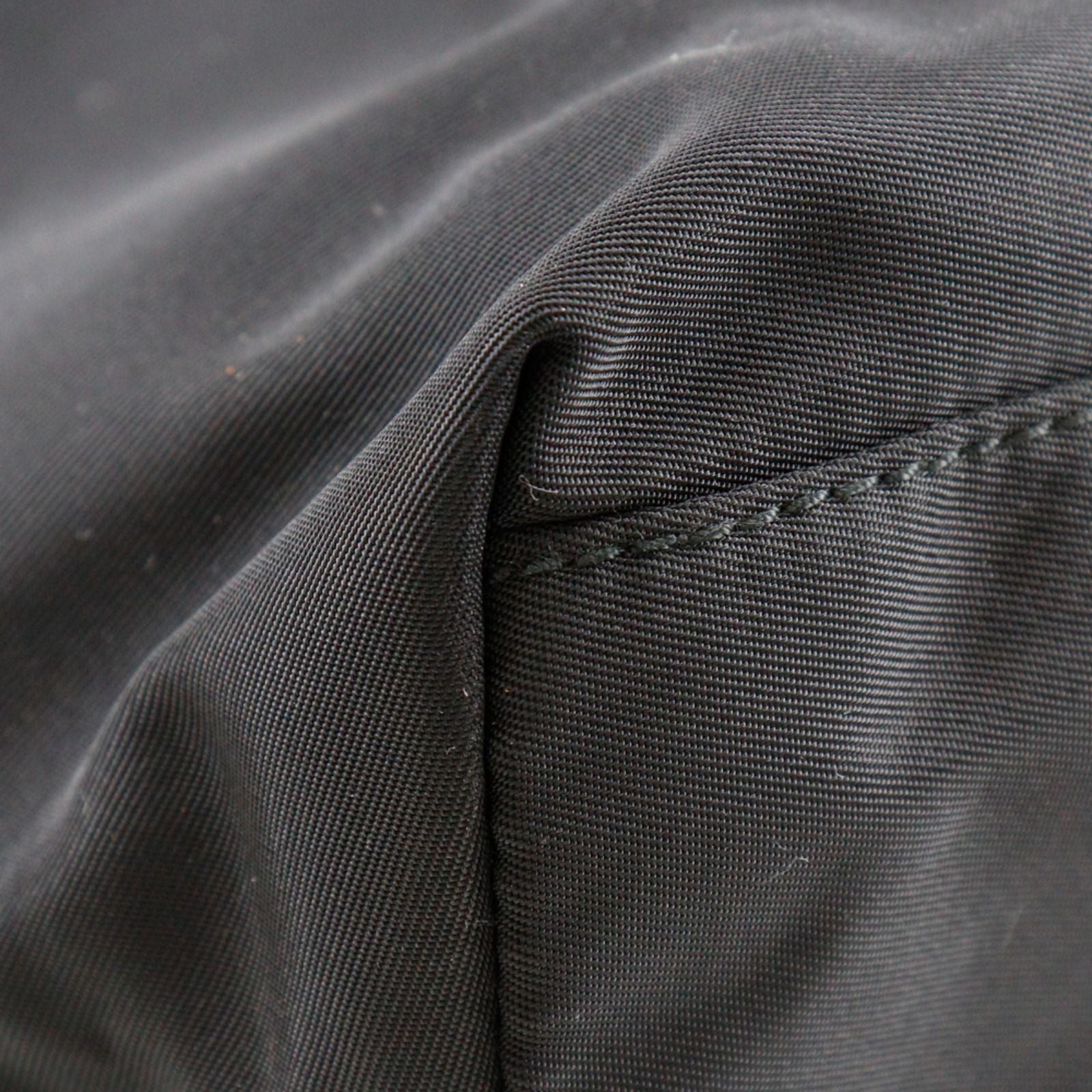 Prada Logo Embroidery Nylon Black Tote — view 4