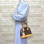 Louis Vuitton Alma BB Monogram Shoulder Bag Canvas Brown — view 2