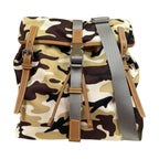 Prada Camouflage Pattern Shoulder Bag Nylon Brown
