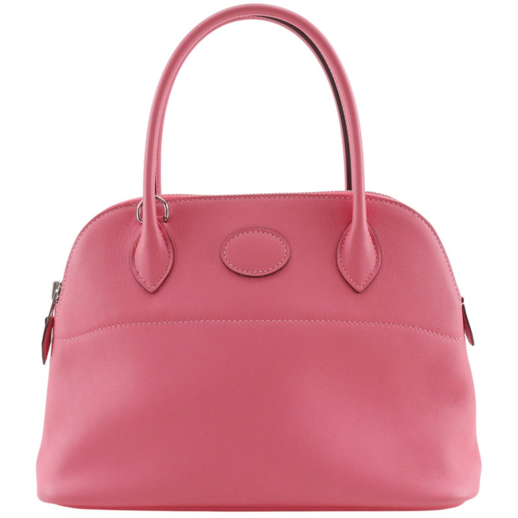 Hermes Bolide 27 2-Way Shoulder Swift Pink Silver a Handbag