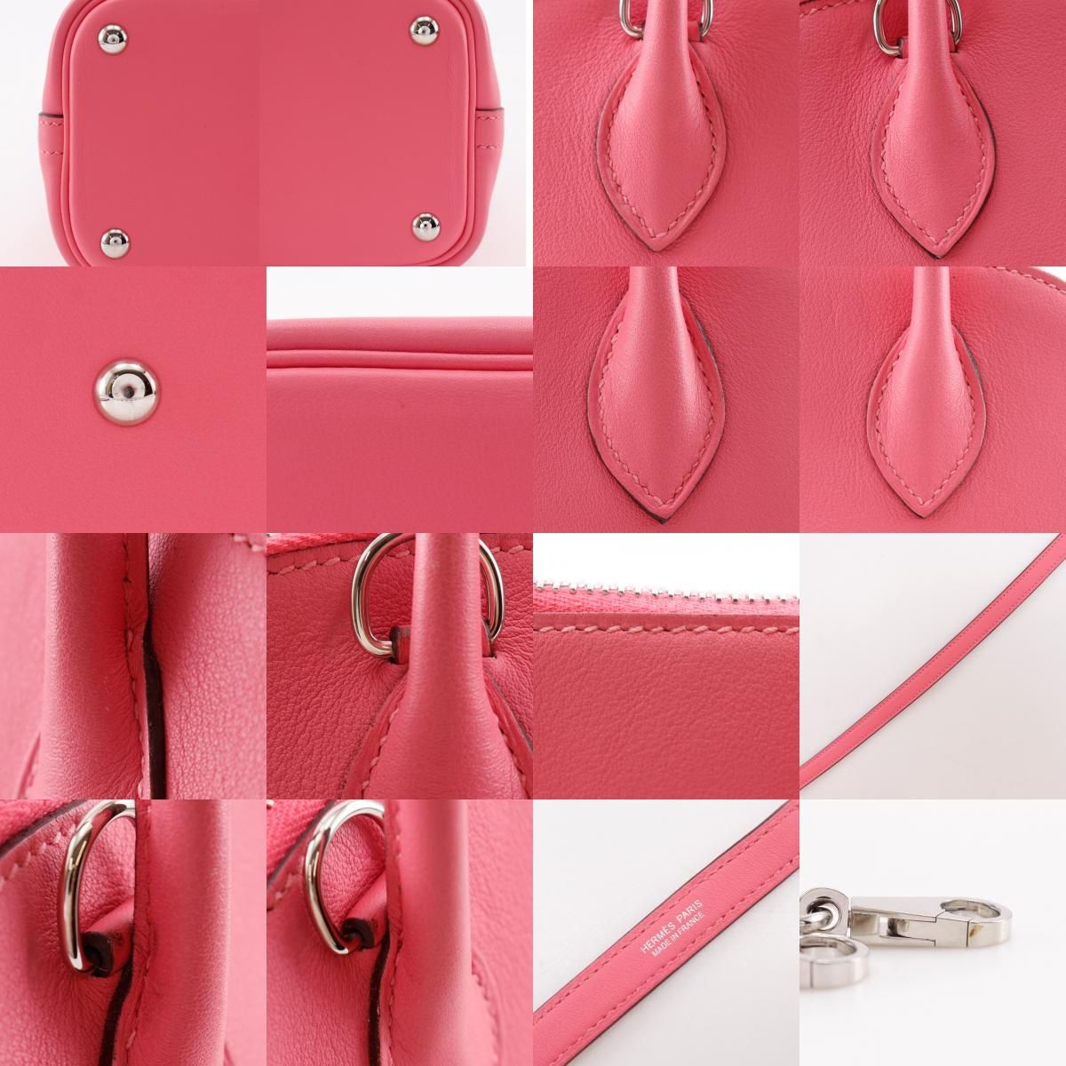 Hermes Bolide 27 2-Way Shoulder Swift Pink Silver a Handbag — view 9