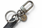 Louis Vuitton Key Holder Monogram Eclipse Porte Cles Dragonne Key Ring Metal — view 2