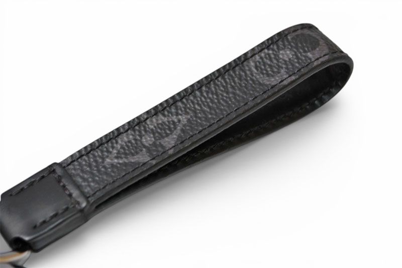Louis Vuitton Key Holder Monogram Eclipse Porte Cles Dragonne Key Ring Metal — view 5