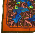 Hermes Carre Geant 90 les Perroquets Parrot Scarf Cover Ribbon High Multicolor — view 5