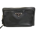Prada Waist Pouch Shoulder Belt Bag Purse Black