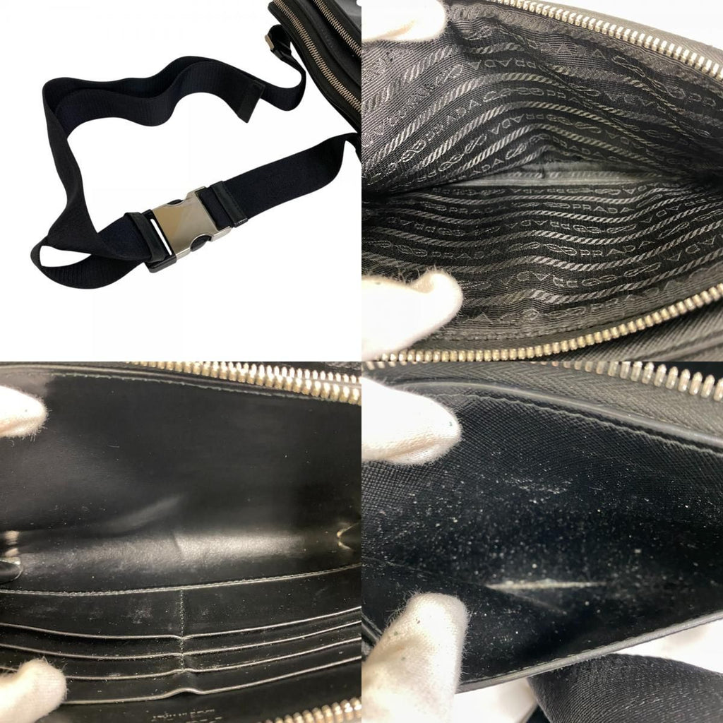 Prada Waist Pouch Shoulder Belt Bag Purse Black — view 7