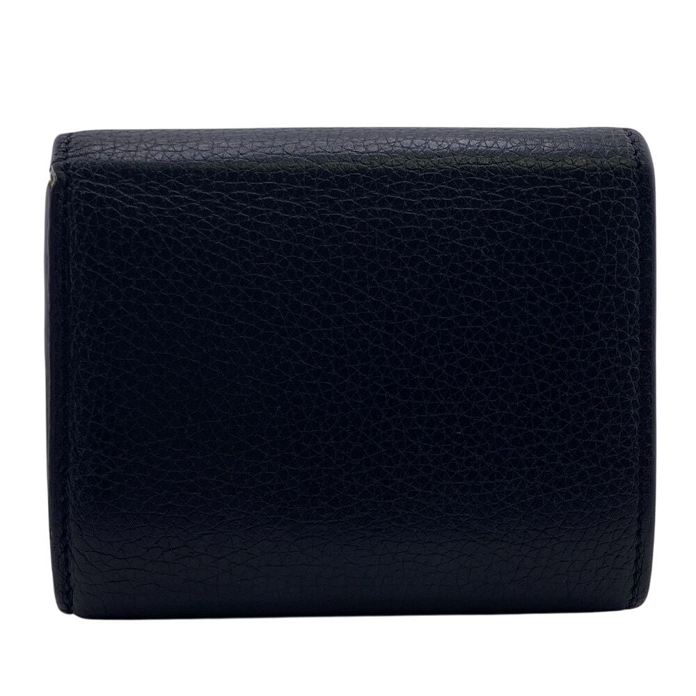Celine Folded Multi Function Trifold Wallet Coin Purse Bill Black — view 2