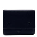 Celine Folded Multi Function Trifold Wallet Coin Purse Bill Black