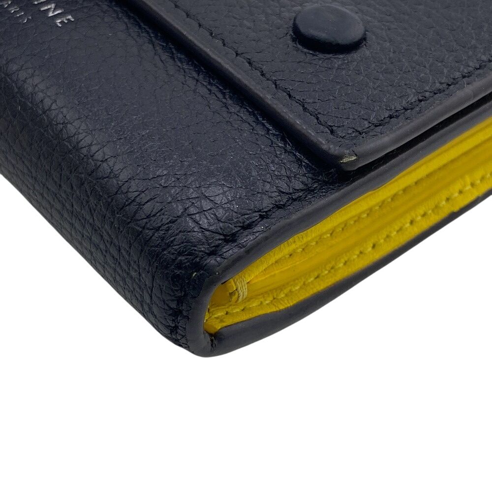 Celine Folded Multi Function Trifold Wallet Coin Purse Bill Black — view 4