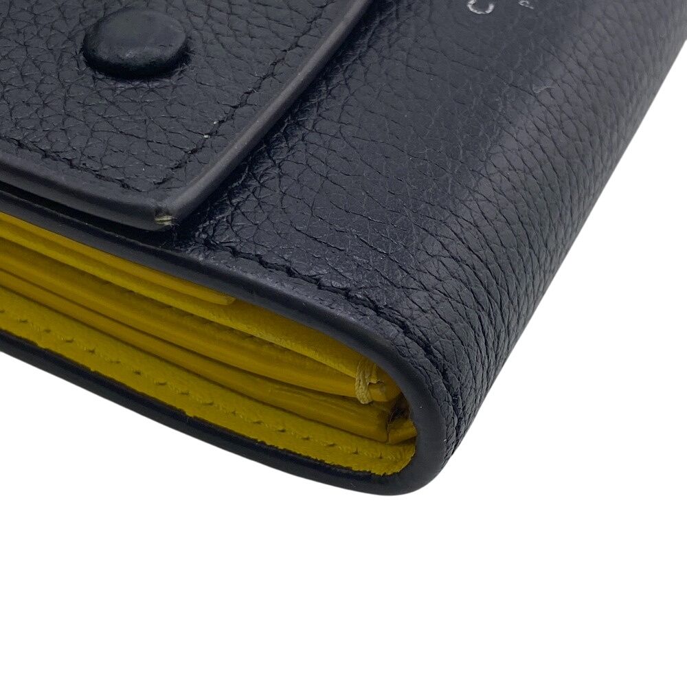 Celine Folded Multi Function Trifold Wallet Coin Purse Bill Black — view 5