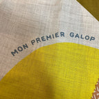 Hermes Carre Geant 140 Shawl Mon Premier Galop Scarf Cover Ribbon High Beige — view 3