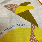 Hermes Carre Geant 140 Shawl Mon Premier Galop Scarf Cover Ribbon High Beige — view 2