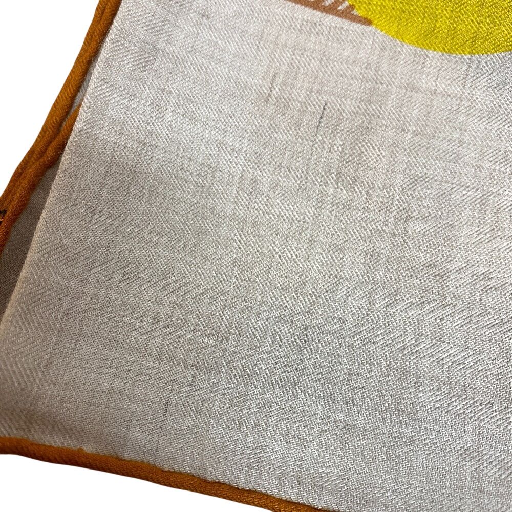 Hermes Carre Geant 140 Shawl Mon Premier Galop Scarf Cover Ribbon High Beige — view 4