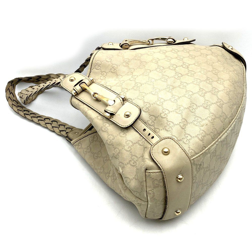 Gucci Guccissima Tote Bag Leather GG Beige — view 5