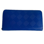 Bottega Veneta Intrecciato Wallet Zip Around Blue