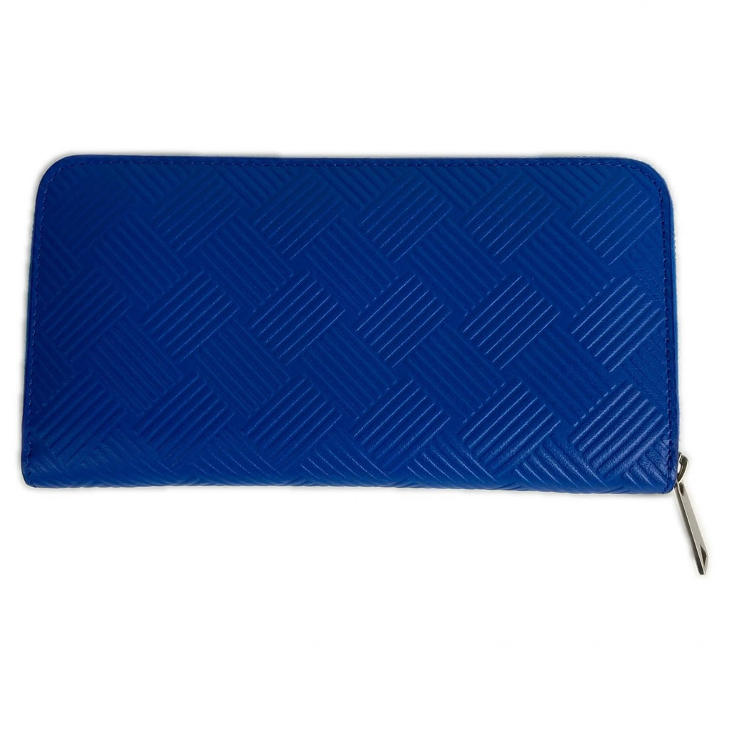 Bottega Veneta Intrecciato Wallet Zip Around Blue — view 2