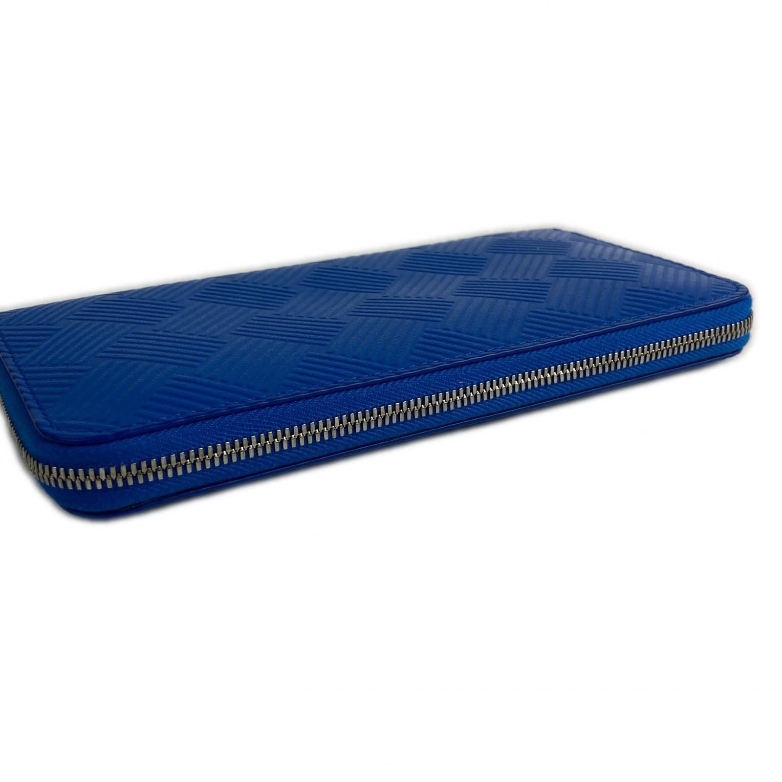 Bottega Veneta Intrecciato Wallet Zip Around Blue — view 4