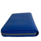 Bottega Veneta Intrecciato Wallet Zip Around Blue — view 3