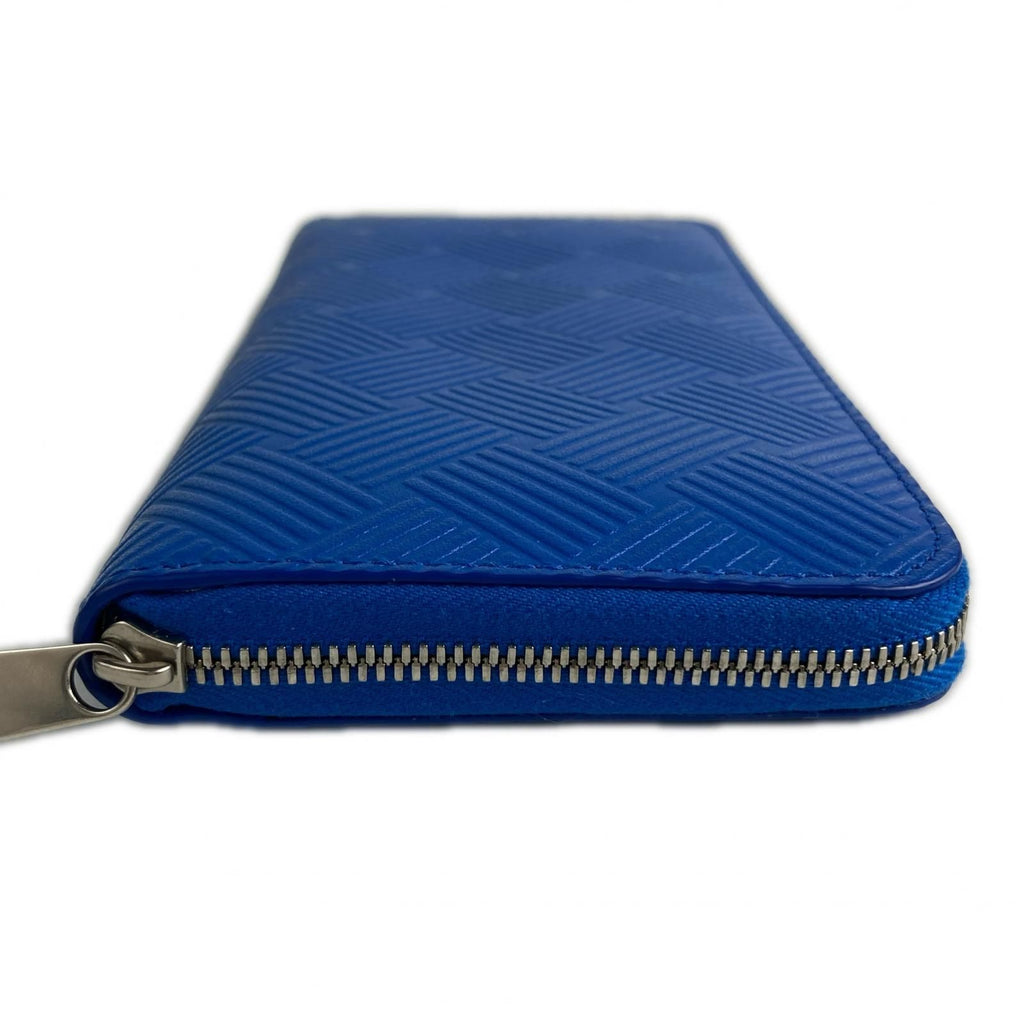 Bottega Veneta Intrecciato Wallet Zip Around Blue — view 5