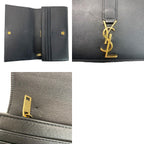 Saint Laurent Wallet Bifold YSL Logo Gold Black — view 8