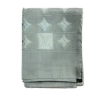 Louis Vuitton Lace Shawl Monogram Pattern Silk Cm Gray Scarf — view 4