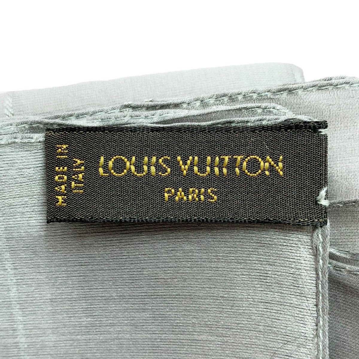 Louis Vuitton Lace Shawl Monogram Pattern Silk Cm Gray Scarf — view 6