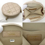 Chanel Coin Case &airpods Years CC Logo Quilted Gold — view 5