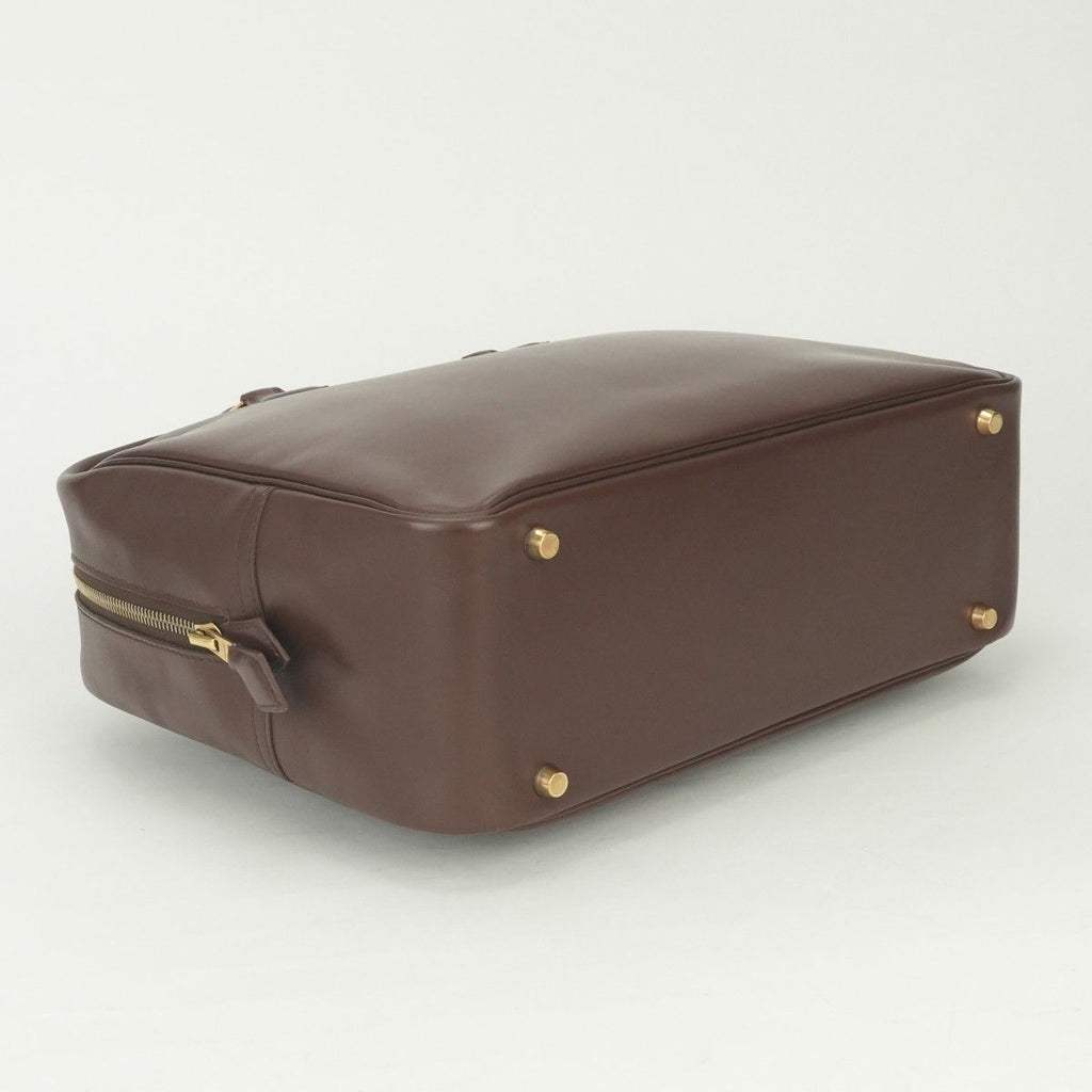 Hermes Plume 32 Tote Box Calf Brown Gold Handbag Business — view 6