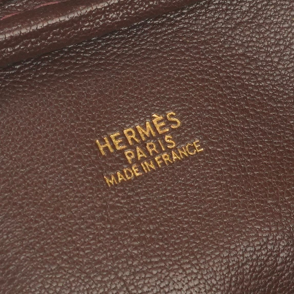 Hermes Plume 32 Tote Box Calf Brown Gold Handbag Business — view 7