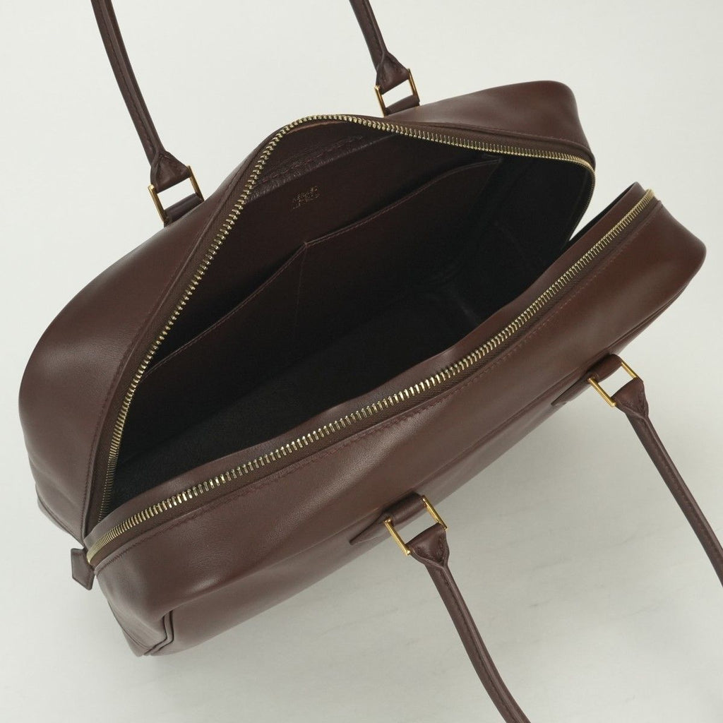 Hermes Plume 32 Tote Box Calf Brown Gold Handbag Business — view 8