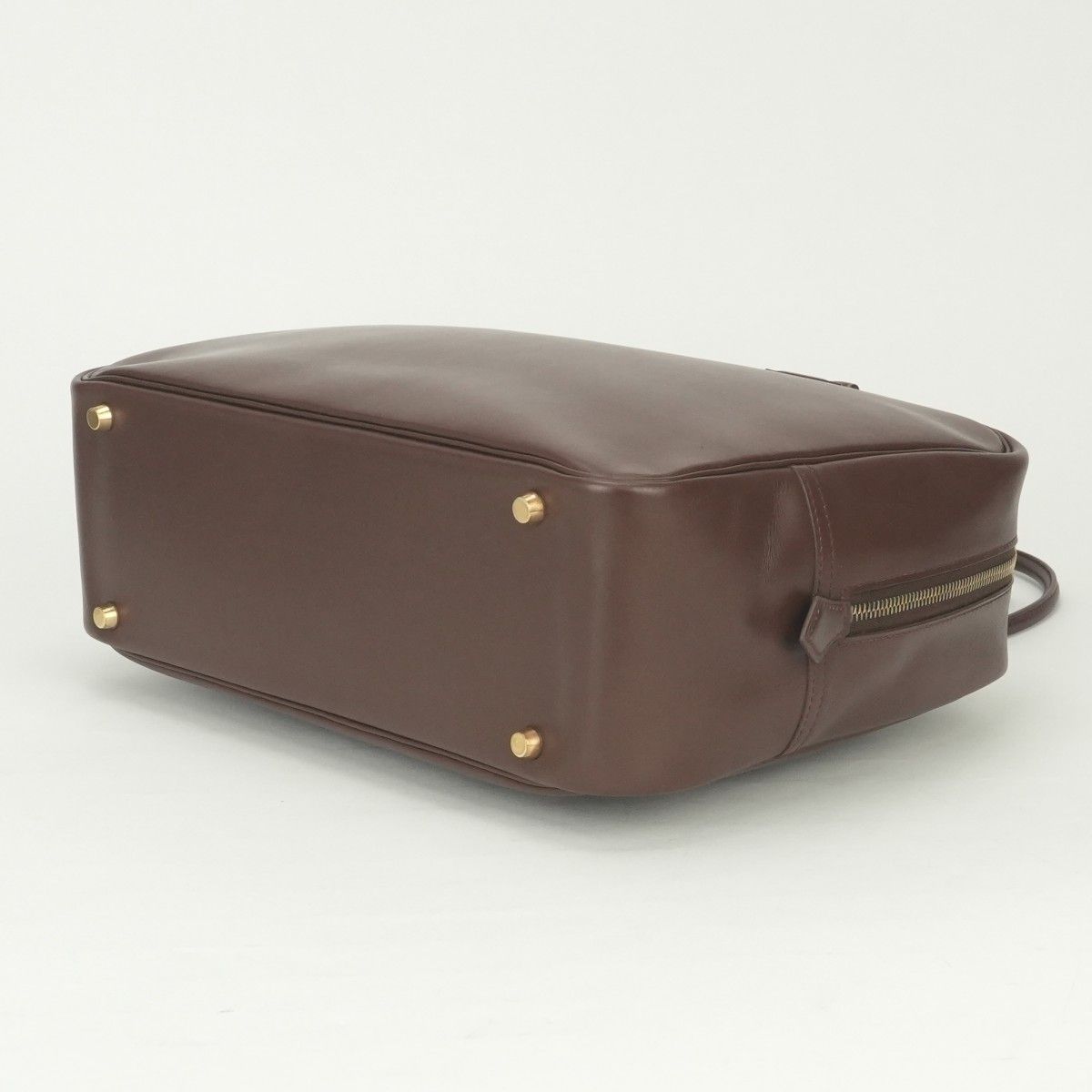 Hermes Plume 32 Tote Box Calf Brown Gold Handbag Business — view 5