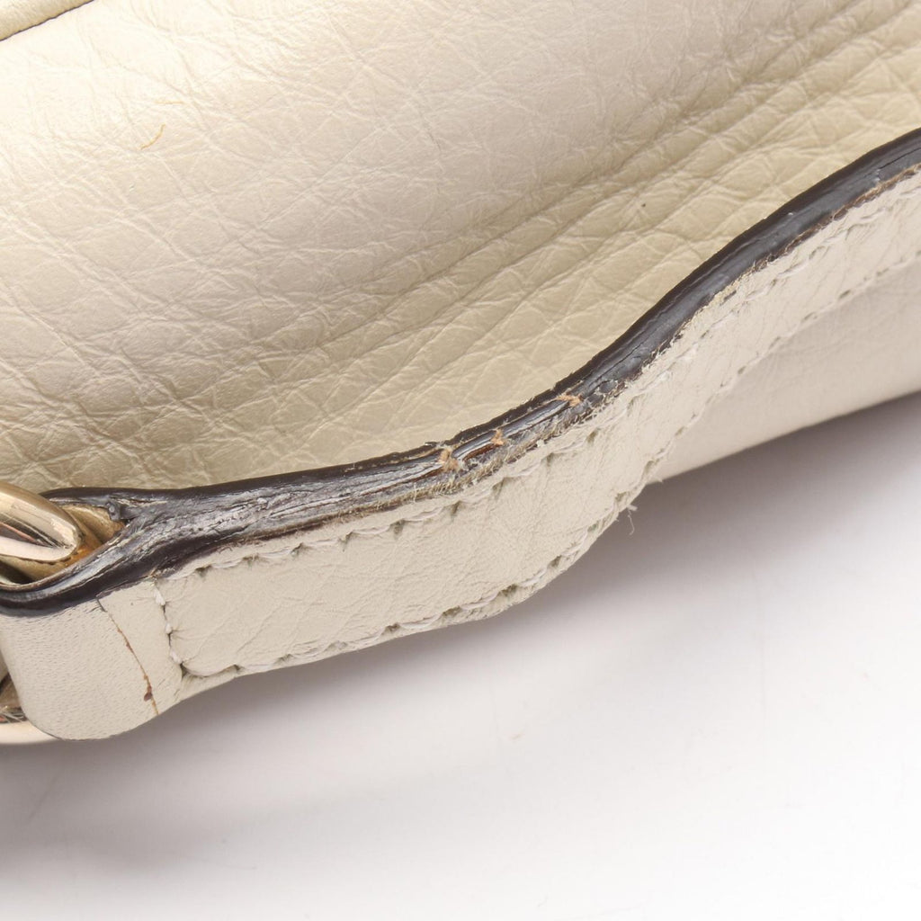 Gucci Shoulder Bag Soho Disco Interlocking Ivory Leather — view 5