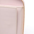 Bottega Veneta Round Wallet Intrecciato Light Pink Leather Compact Zip Around — view 6