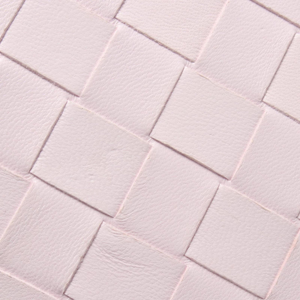 Bottega Veneta Round Wallet Intrecciato Light Pink Leather Compact Zip Around — view 8