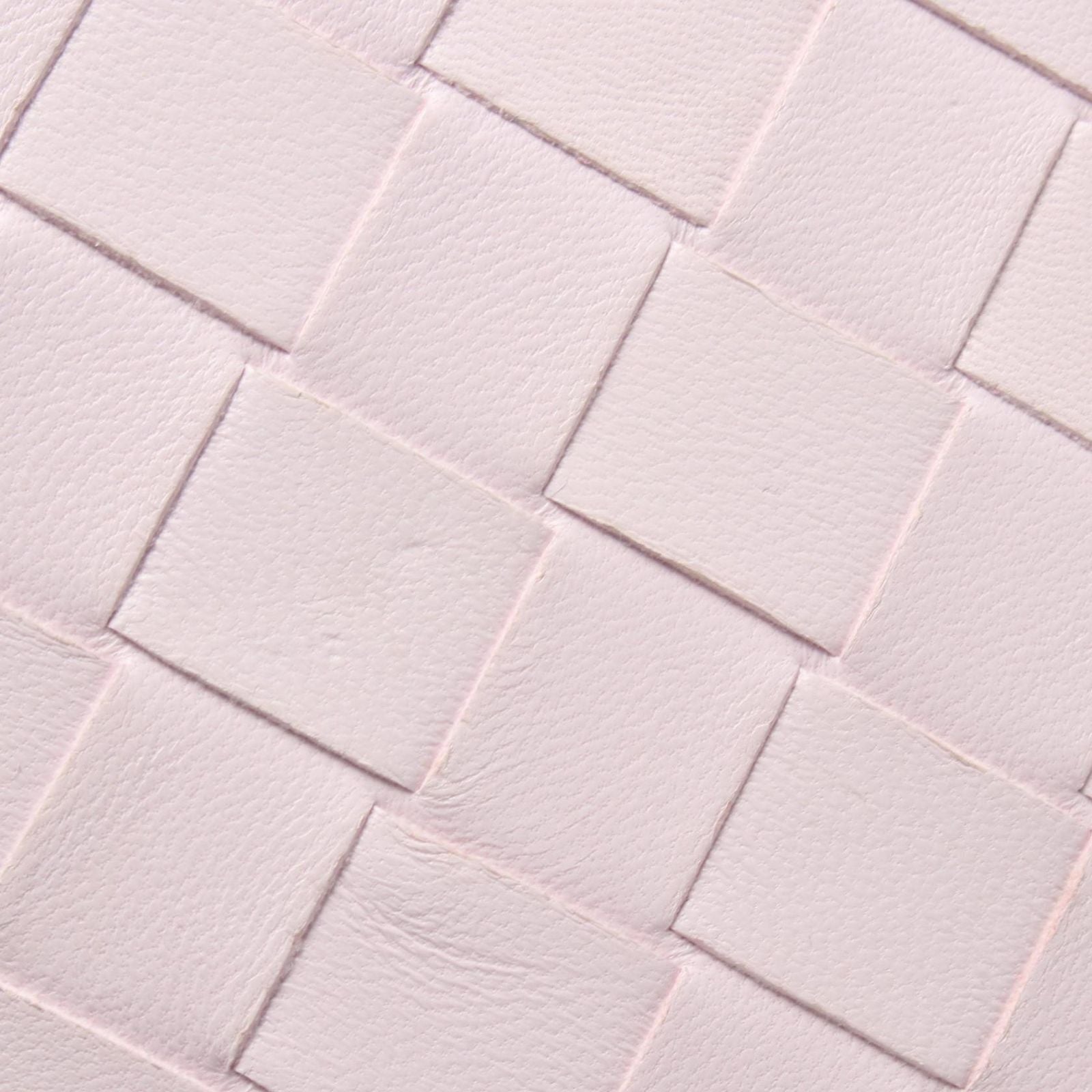 Bottega Veneta Round Wallet Intrecciato Light Pink Leather Compact Zip Around — view 8