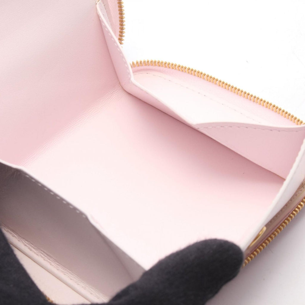 Bottega Veneta Round Wallet Intrecciato Light Pink Leather Compact Zip Around — view 5