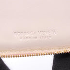 Bottega Veneta Round Wallet Intrecciato Light Pink Leather Compact Zip Around — view 4