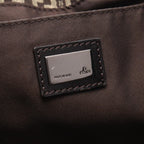 Fendi Tote Zucchino Beige Dark Brown Canvas Leather — view 4