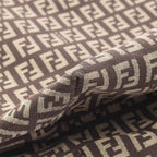 Fendi Tote Zucchino Beige Dark Brown Canvas Leather — view 8