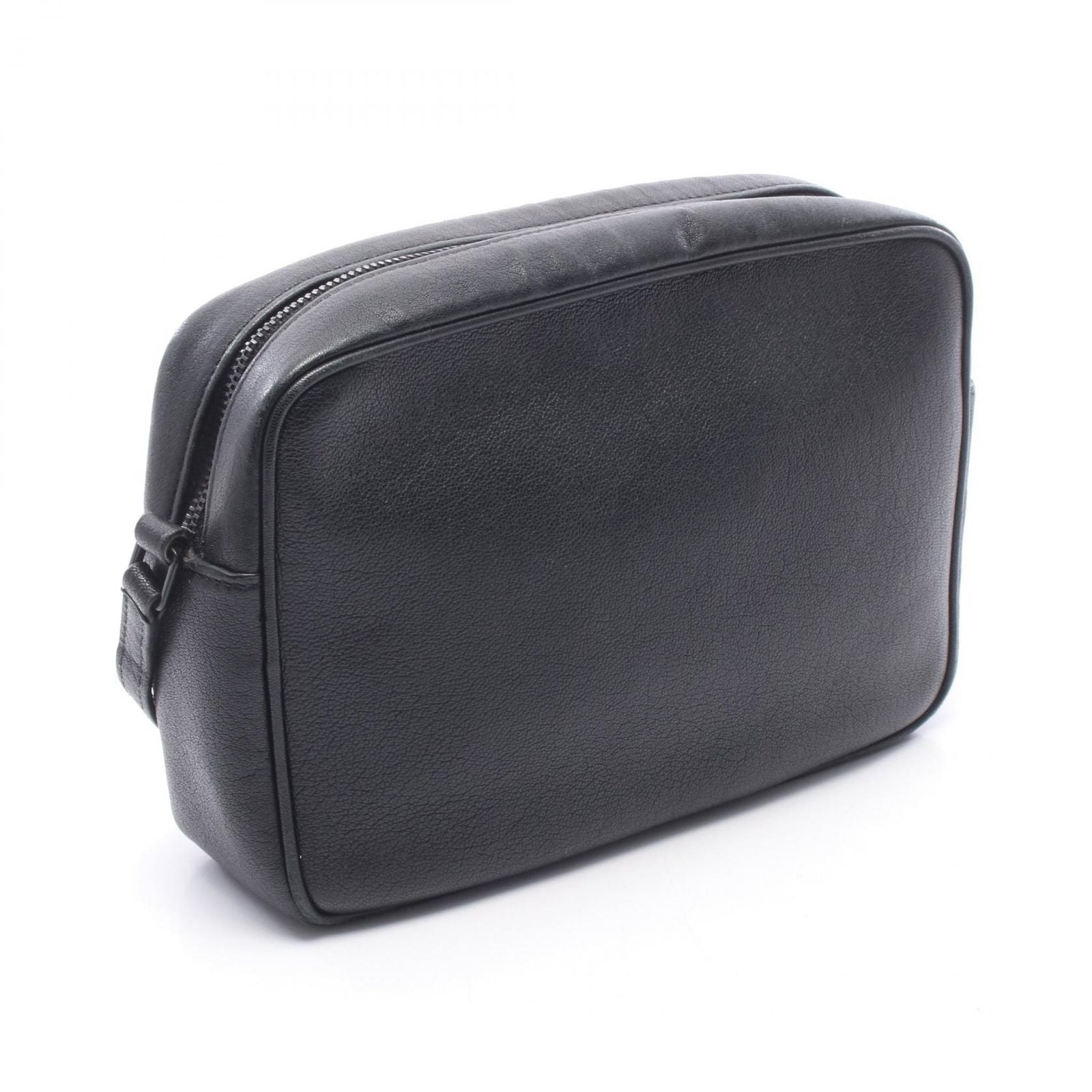 Saint Laurent Paris Shoulder Bag Lou Monogram Black Leather — view 2