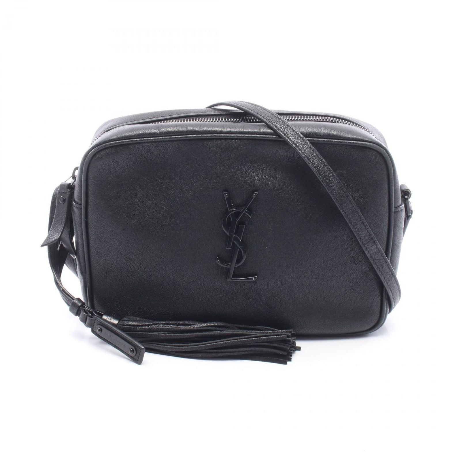 Saint Laurent Paris Shoulder Bag Lou Monogram Black Leather