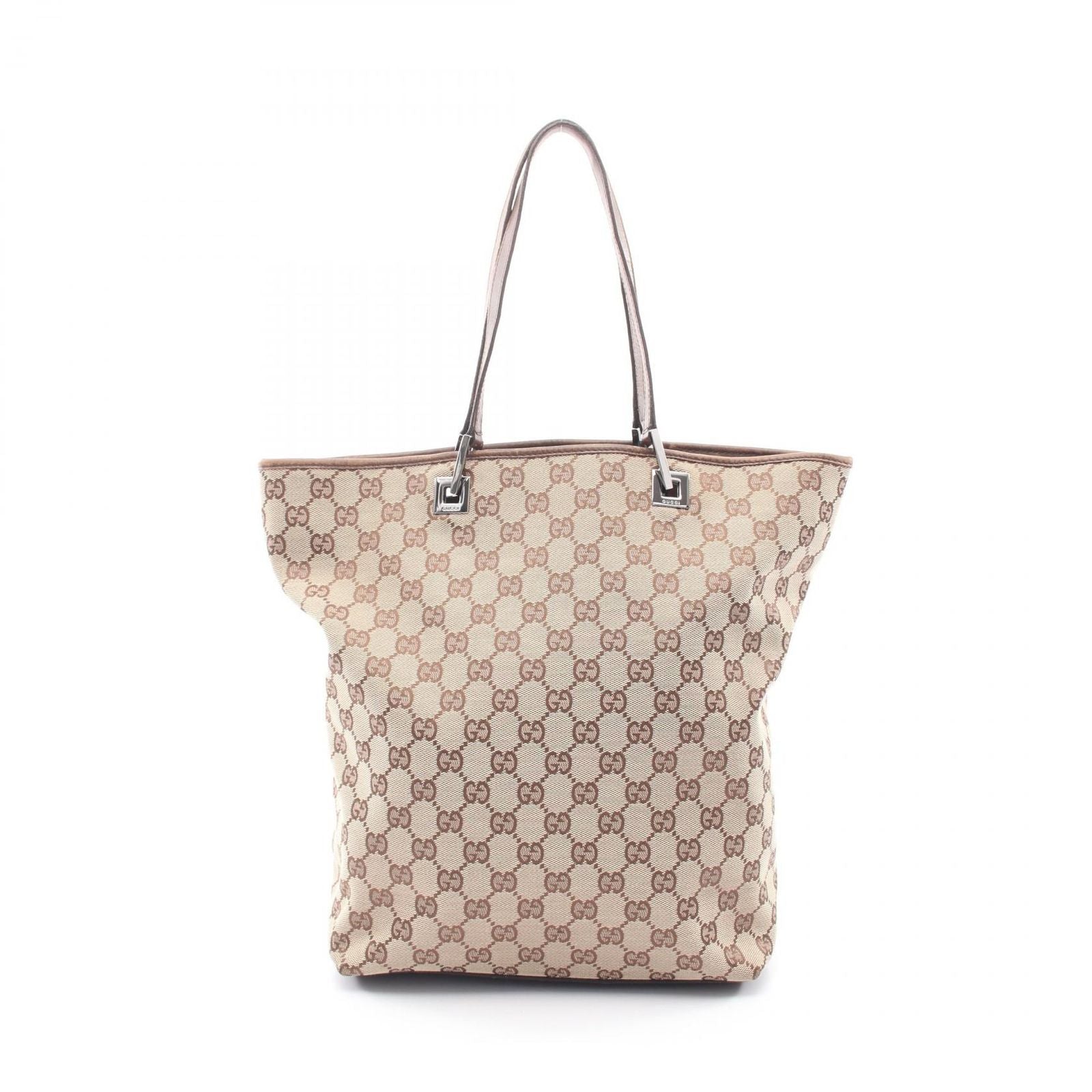 Gucci Tote GG Canvas Beige Dark Brown