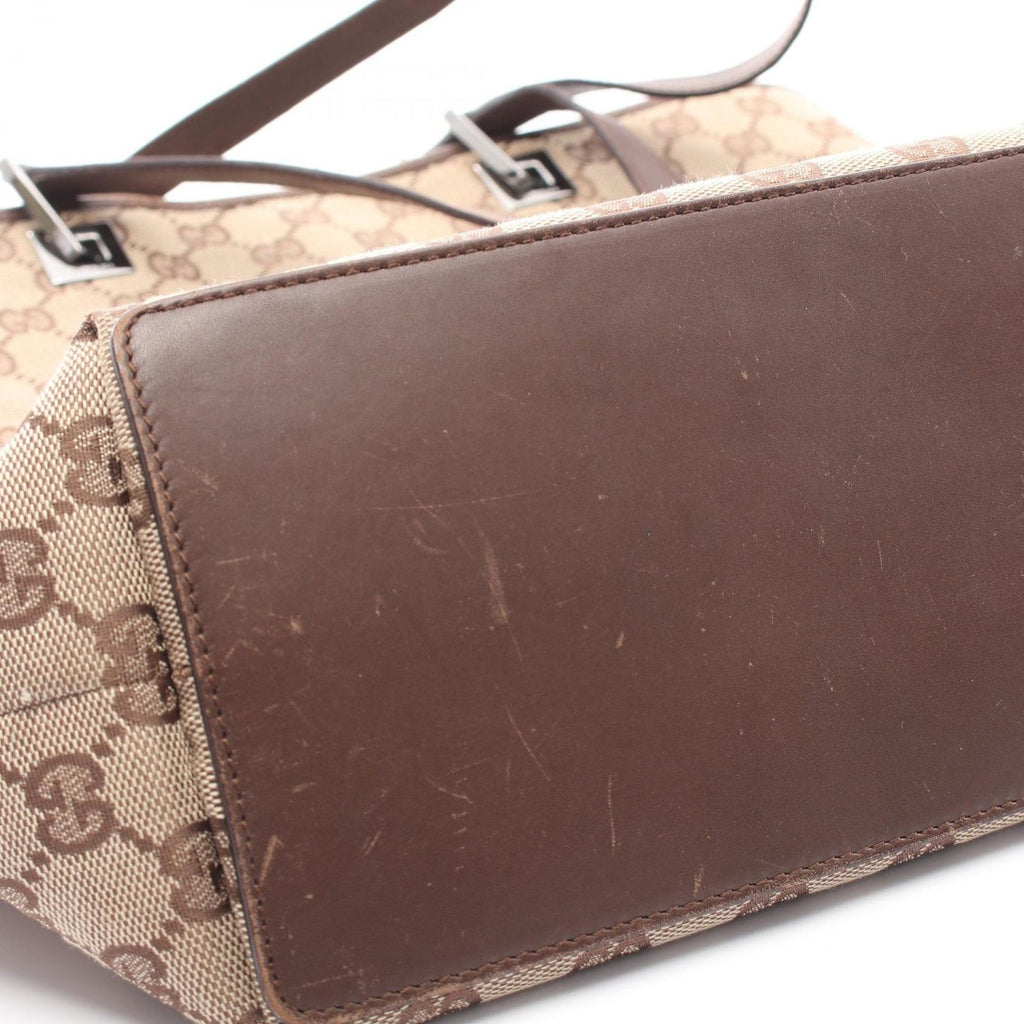 Gucci Tote GG Canvas Beige Dark Brown — view 9