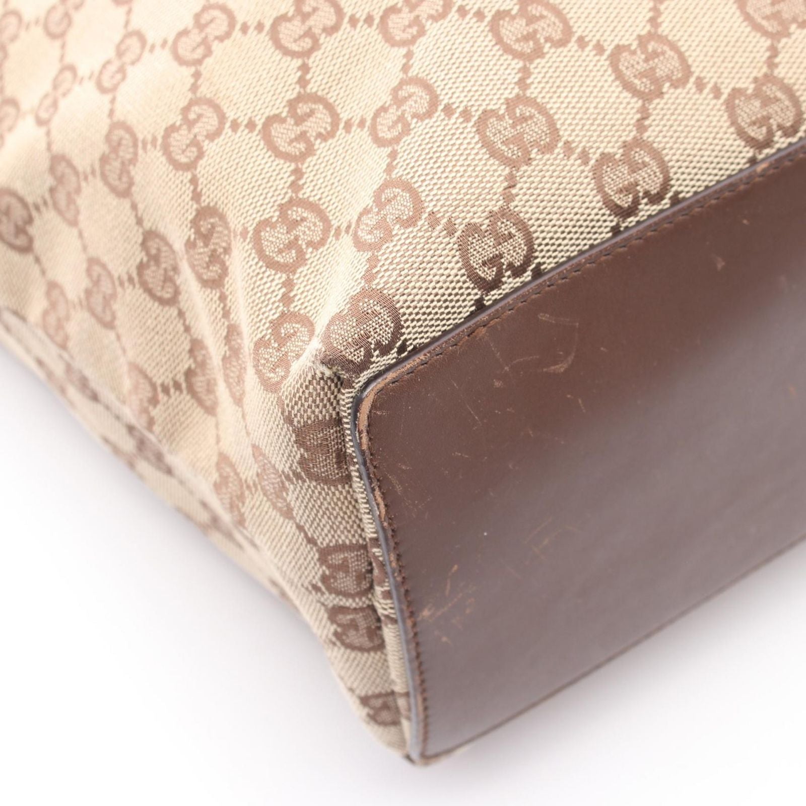 Gucci Tote GG Canvas Beige Dark Brown — view 6