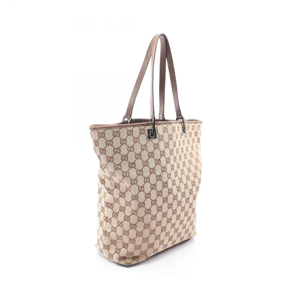 Gucci Tote GG Canvas Beige Dark Brown — view 2